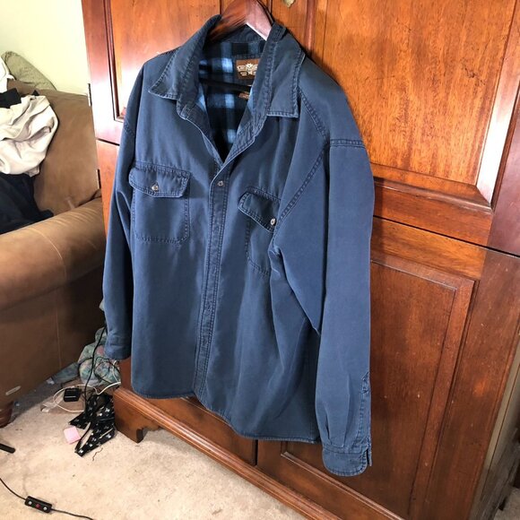 Levis Men's Shacket XL Blue Cotton100% Cotton Shell & Polyester Lining - Picture 11 of 16